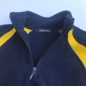 Fleece - navy and yellow